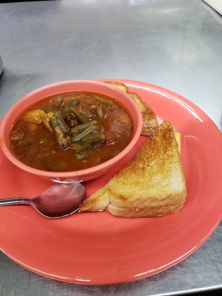 Grilled Cheese and Vegetable Soup